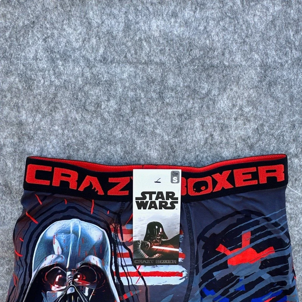 Crazy Boxer Star Wars Darth Vader Boxer Briefs Black Red Mens Small New